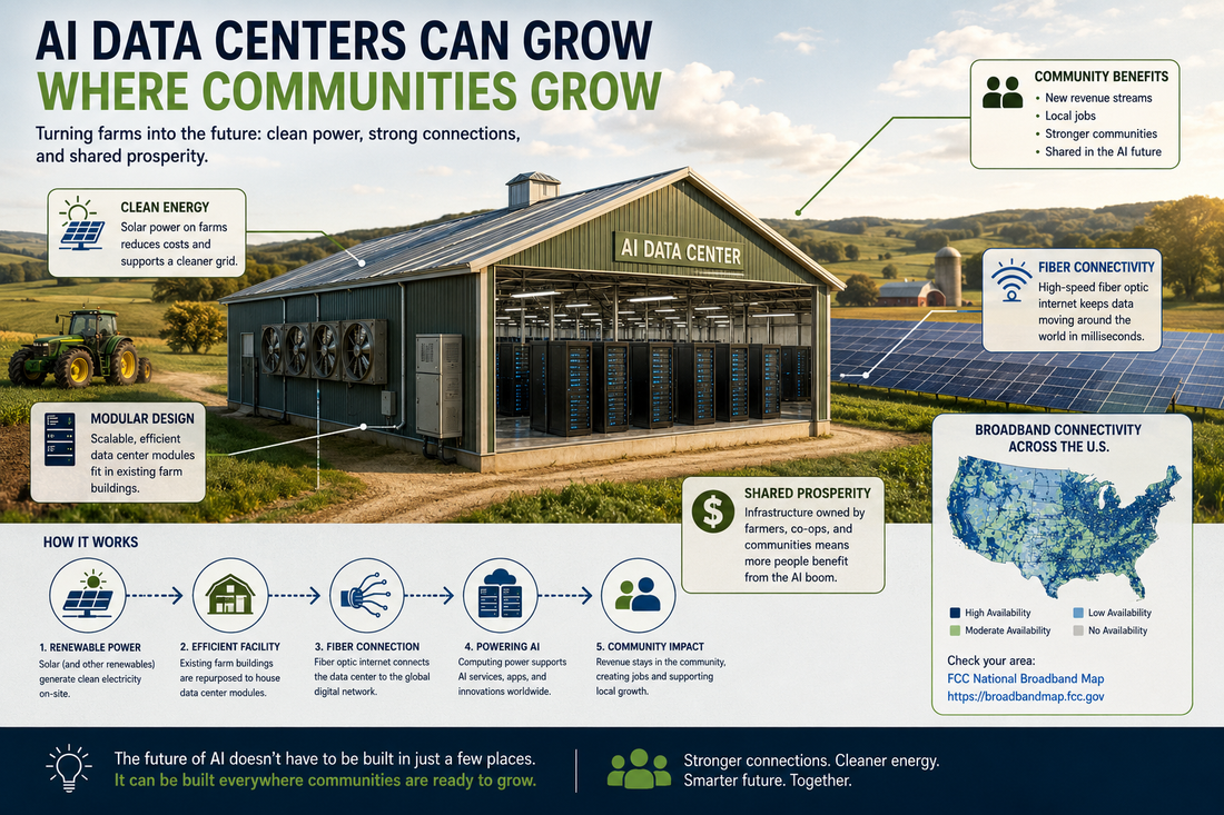 AI Data Centers for Everyone: Could the Next AI Boom Start on the Farm?