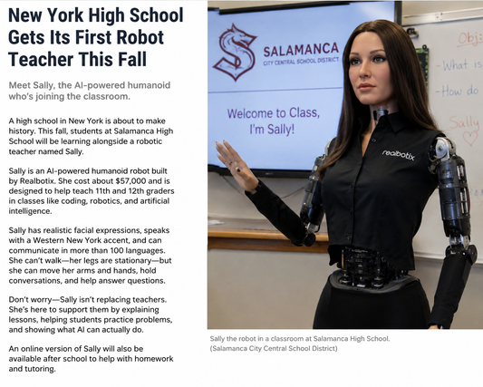 A Robot Teacher Is Coming to a New York High School—And Generation Alpha Will Be Watching