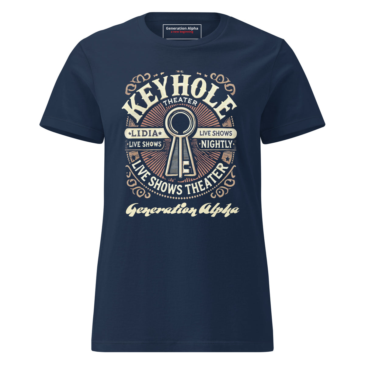 Keyhole Theater women’s t-shirt mockup