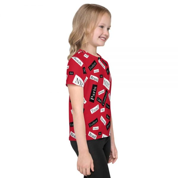 #Fashion Pattern - Kids T-Shirt - Red