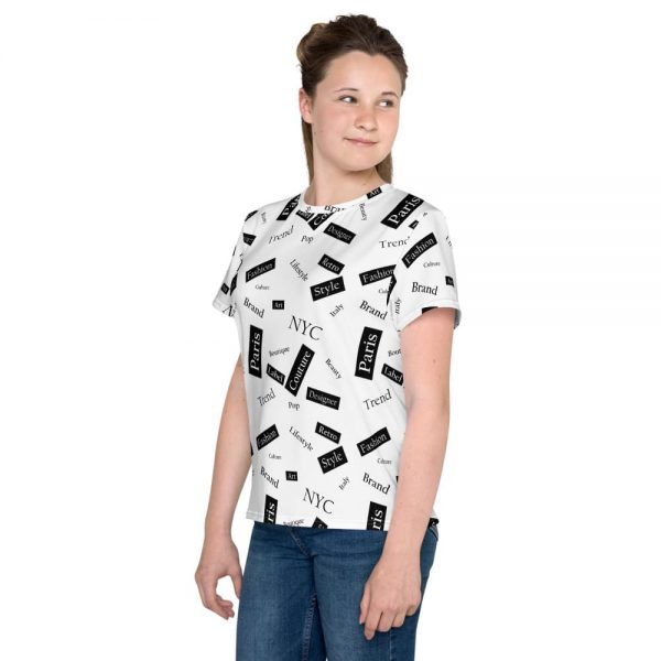 #Fashion Pattern - Youth T-Shirt - White