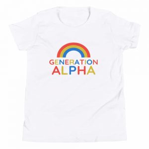 Generation Alpha With Rainbow - Youth Short Sleeve T-Shirt